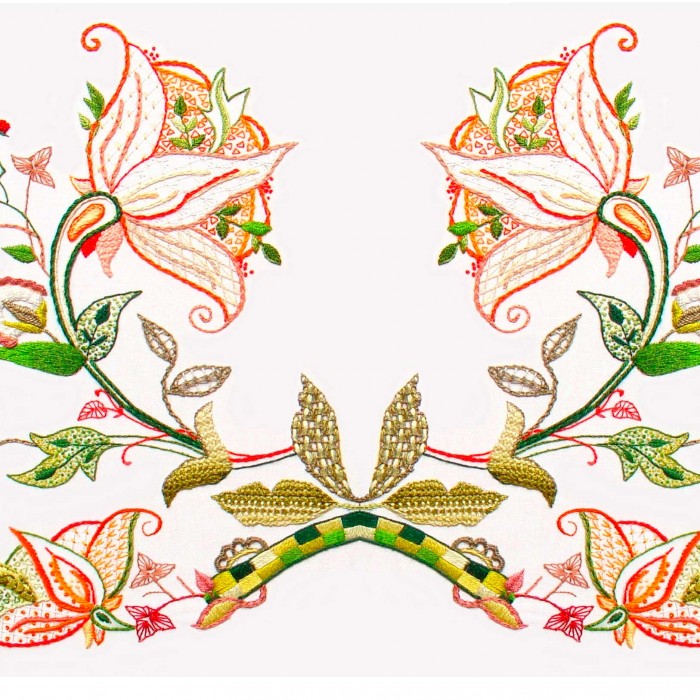 Happy Anniversary - CREWEL EMBROIDERY PARTIAL KIT- J-022